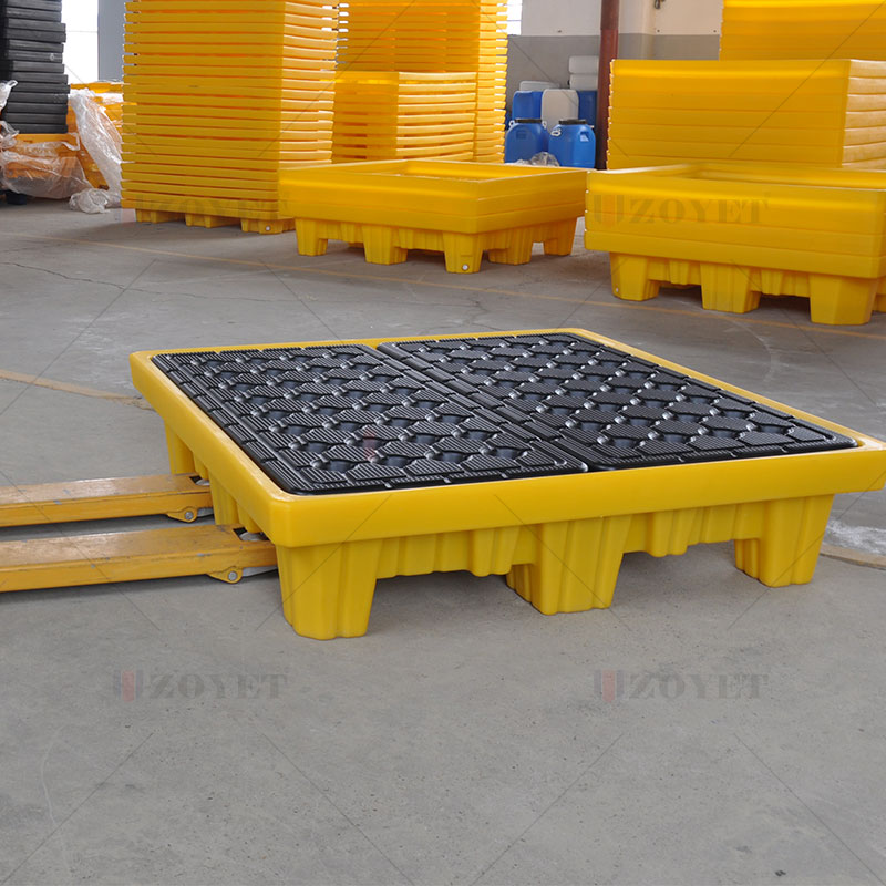 施工中如何预防危险化学品的泄露?(图1) 化学品防泄漏托盘