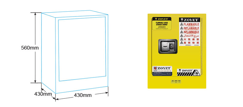 双氧水可以存放在防爆柜吗?(图1) 4加仑防火柜尺寸
